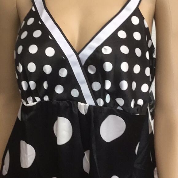 Kaelyn-Max Black and White Polka Dot Blouse M - Picture 2 of 6